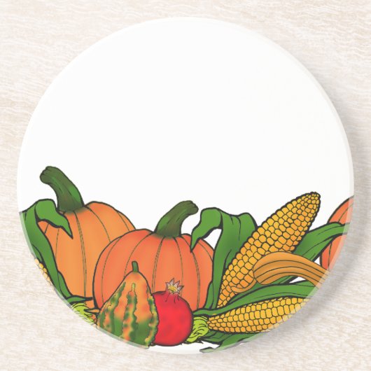 herfst grens zandsteen onderzetter (Voorkant)