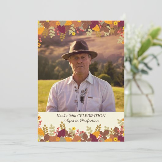 Herfst Grenzen Fotouitnodiging Kaart (Staand voorkant)