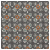 Herfst Grey en Rust Brown Pattern Stof (Swatch)