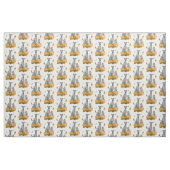 Herfst Greyhound (grijs) Dog Pumpkins Leaves Funny Stof (Fat Quarter)