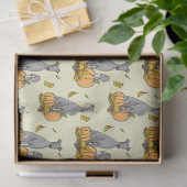 Herfst Greyhound (grijs) Dog Pumpkins Leaves Funny Tissuepapier (Geschenk)