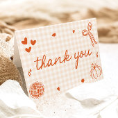 Herfst grillig een beetje schattige taart Baby sho Bedankkaart