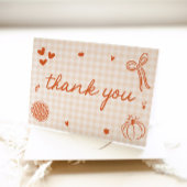 Herfst grillig een beetje schattige taart Baby sho Bedankkaart