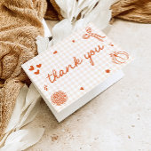 Herfst grillig een beetje schattige taart Baby sho Bedankkaart