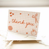 Herfst grillig een beetje schattige taart Baby sho Bedankkaart