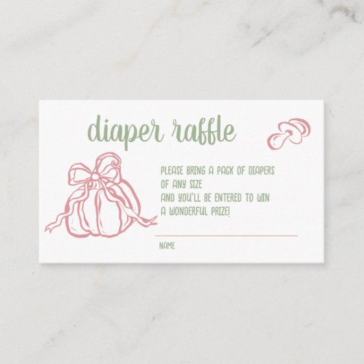 Herfst grillige hand getrokken pompoen luier Raffl Informatiekaartje (Voorkant)