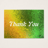 Herfst Groen Geel Bruiloft Gast Dank u Kaart (Voorkant)