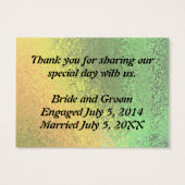 Herfst Groen Geel Bruiloft Gast Dank u Kaart (Achterkant)