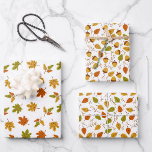 HERFST GROEN GOUD ROOD SINAASAPPEL HERFSTBLADEREN INPAKPAPIER VEL