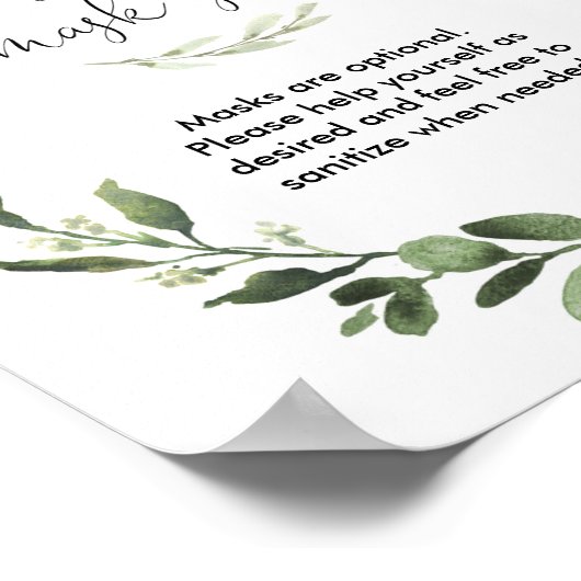 Herfst groen pompoen ontsmettingsmasker station bo poster (Hoek)