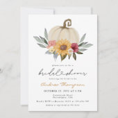 Herfst groen pompoen zonnebloem Vrijgezellenfeest Kaart (Voorkant)