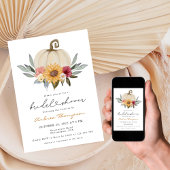 Herfst groen pompoen zonnebloem Vrijgezellenfeest Kaart