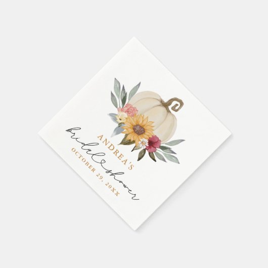 Herfst groen pompoen zonnebloem Vrijgezellenfeest Servet (Hoek)