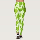 Herfst groene bladeren leggings (Achterkant)