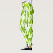 Herfst groene bladeren leggings (Links)