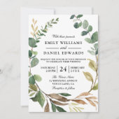 Herfst groene bladeren met een groot tintje kaart (Voorkant)