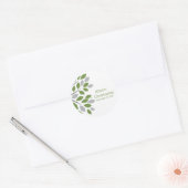 Herfst Groene Boom Bruiloft Sticker (Envelop)