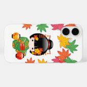 Herfst Groene Kimono Kokeshi Pop Maple Bladeren Case-Mate iPhone Case (Achterkant (horizontaal))