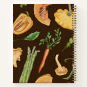 Herfst Groenten Custom Recept Journal - Bruin Notitieboek (Achterkant)