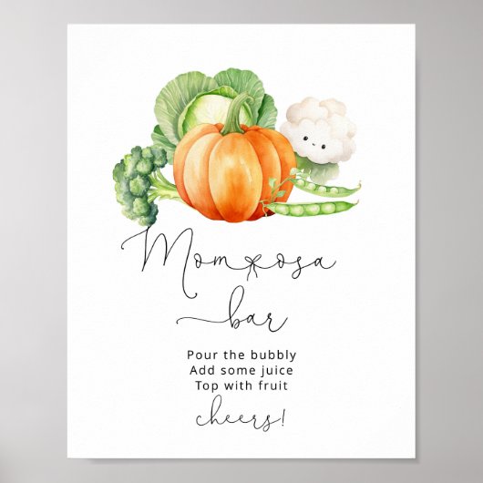 Herfst Groenten lokaal geteeld Pompoen mom-osa bar Poster (Voorkant)