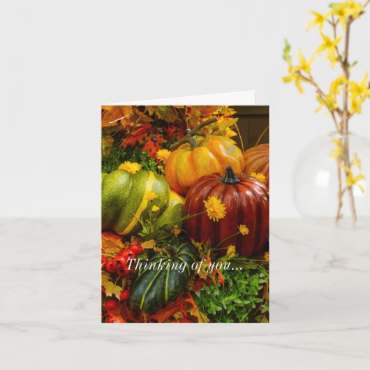 Herfst groeperen denken van u Kaart (Gele Bloem)