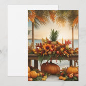 Herfst Groeten - Tropische stijl Feestdagenkaart (Voorkant / Achterkant)