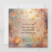 Herfst - Grote Pyreneeën Gelukkige Puppy Feestdagenkaart (Achterkant)