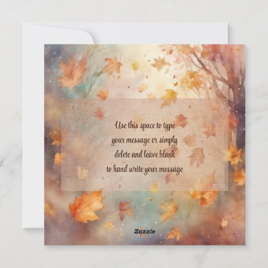 Herfst - Grote Pyreneeën Gelukkige Puppy Feestdagenkaart (Achterkant)