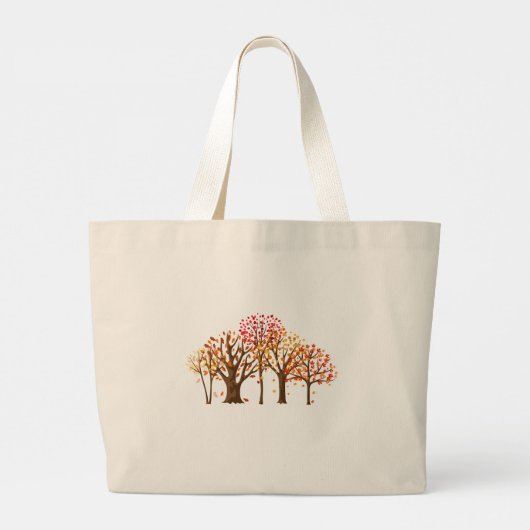 Herfst Grote Tote Bag (Achterkant)