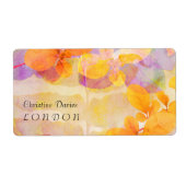 Herfst grunge bladeren etiket (Voorkant)