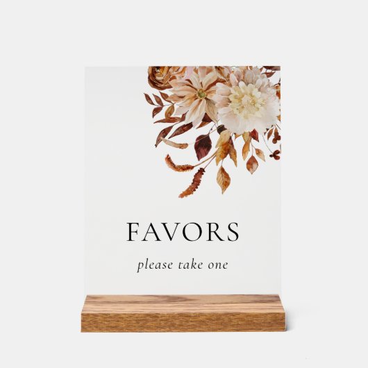 Herfst gunst acryl teken bord (Voorkant)