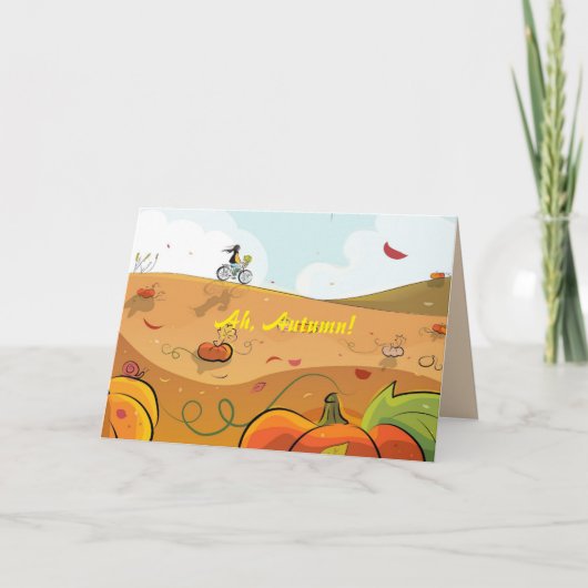 HERFST HALLO KAART BIKE RIDE (Voorkant)