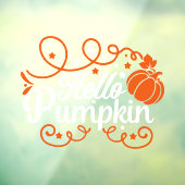 Herfst Hallo Pompoen Raamsticker (Vel 3)