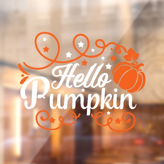 Herfst Hallo Pompoen Raamsticker (Vel 2)