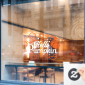 Herfst Hallo Pompoen Raamsticker (Cafe Raam)