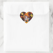 Herfst Hallo Vibes Gnome Pompoen Hart Sticker (Tas)