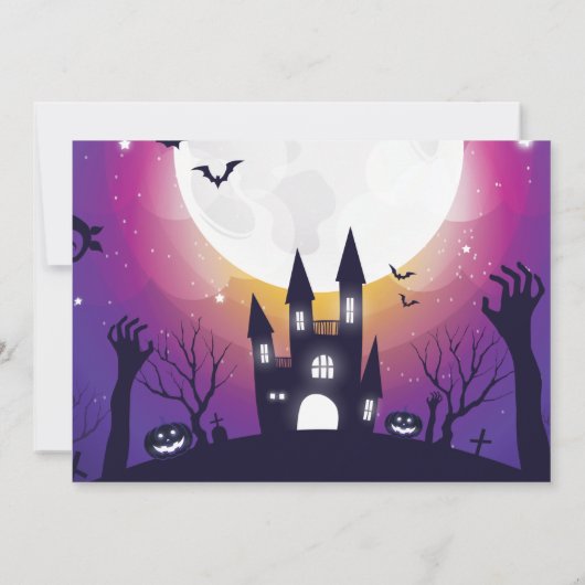 Herfst Halloween 5e verjaardagsfeestje Kaart (Achterkant)