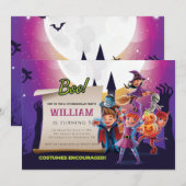 Herfst Halloween 5e verjaardagsfeestje Kaart (Voorkant / Achterkant)