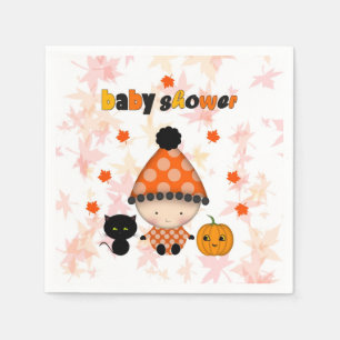 Herfst Halloween Baby Shower Papieren Servetten