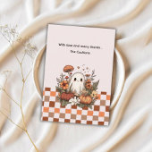 Herfst Halloween Bedankt, Boo Baby shower Bedankkaart