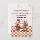 Herfst Halloween Bedankt, Boo Baby shower Bedankkaart (Voorkant)