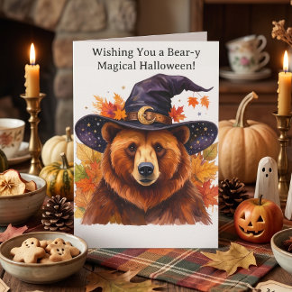 Herfst Halloween Beer | Heks Griezelige Herfst Gro Kaart