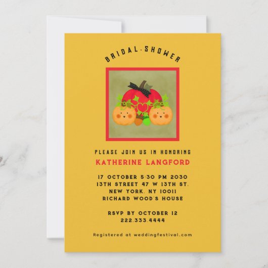 Herfst Halloween Beste Vrijgezellenfeest Kaart (Voorkant)