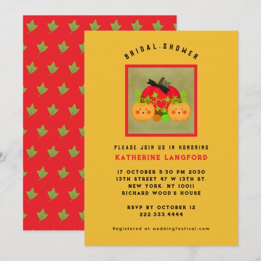 Herfst Halloween Beste Vrijgezellenfeest Kaart (Voorkant / Achterkant)