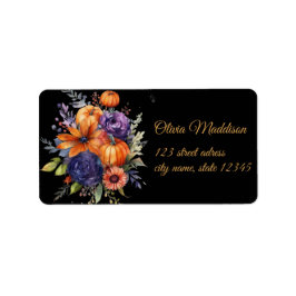 Herfst Halloween Black Moon Bat Ghost Etiket