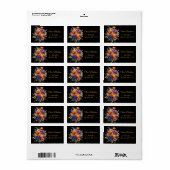 Herfst Halloween Black Moon Bat Ghost Etiket (Full Sheet)