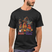 Herfst Halloween Chicken Witch House Chick or Trea T-shirt (Voorkant)