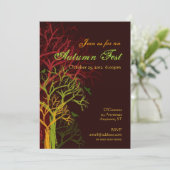 Herfst Halloween Fest Invitation Kaart (Staand voorkant)