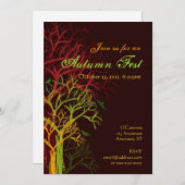 Herfst Halloween Fest Invitation Kaart (Voorkant / Achterkant)