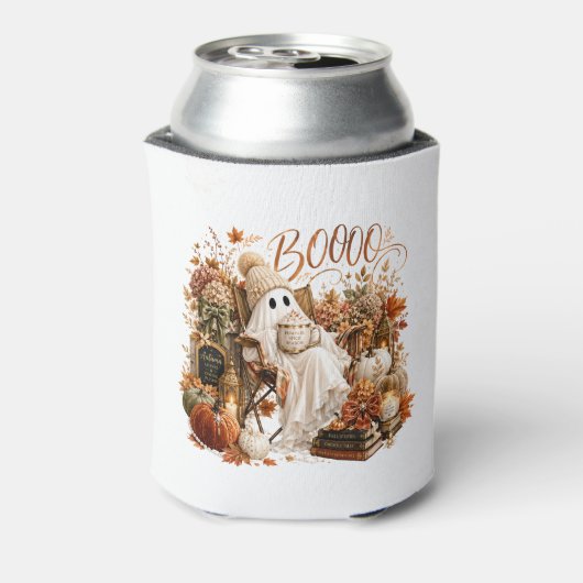 Herfst Halloween Geest Schattig Boe Blikjeskoeler (Blikje Achterkant)